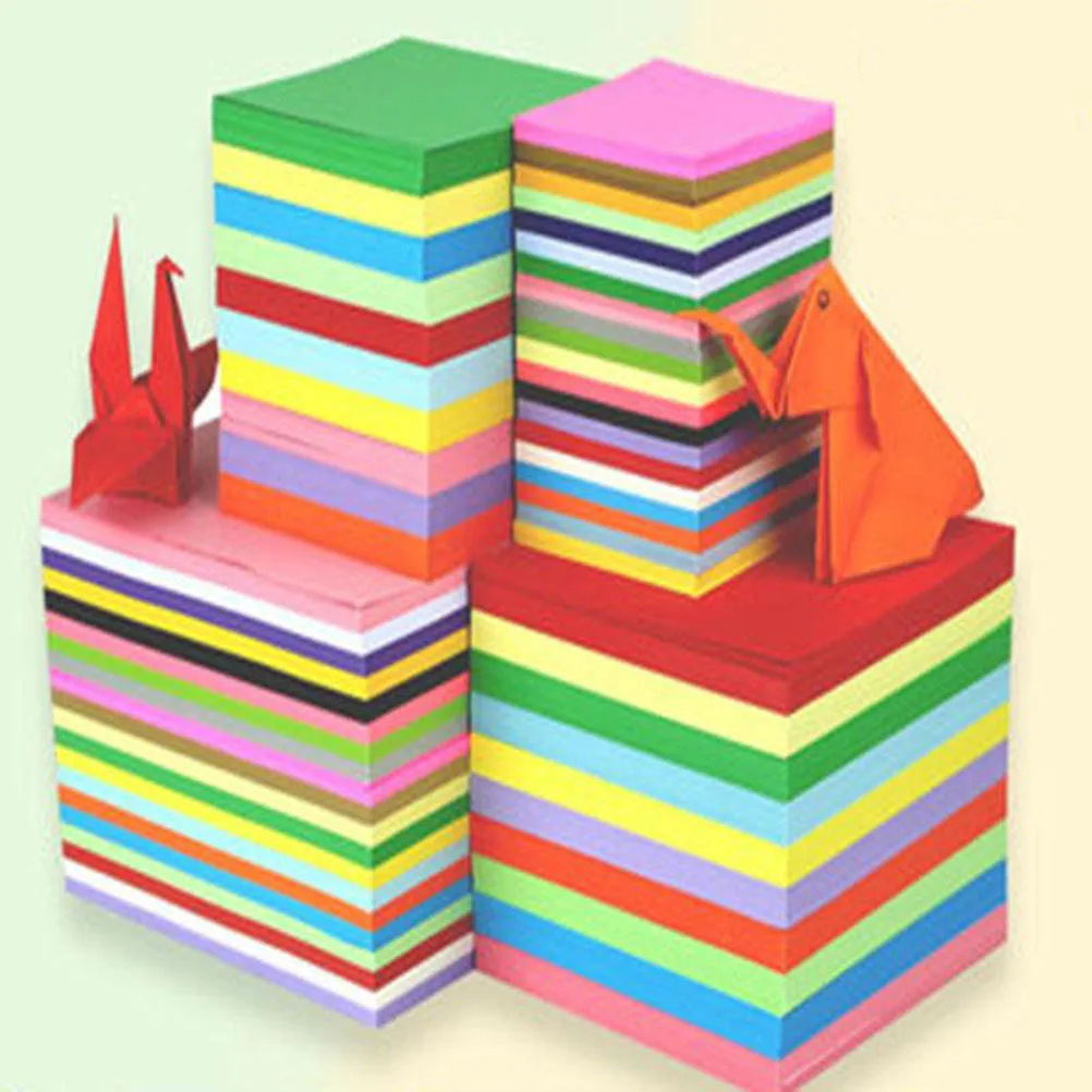 5200 Stück 5 x 5 cm bunte Faltpapier-Abziehbilder für Kinder, Kindergarten, Handarbeit, DIY-Spiel, umweltfreundliches Briefpapier