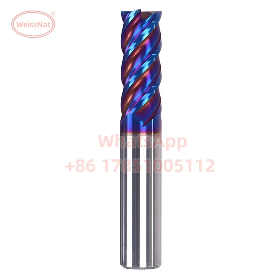 HRC65 4F VHM End Mill 1mm 2mm 3mm 4mm 5mm 6mm 8mm 10mm 12mm Carbide Mill Tungsten Steel Alloy End Milling Cutter 50 75 100 long