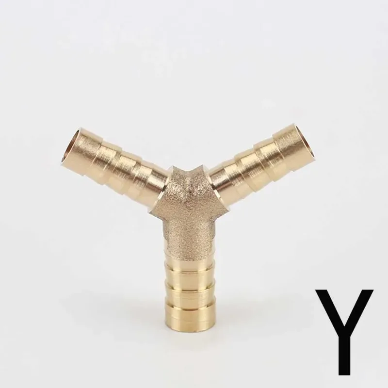ท่อ Barb 4mm 5mm 6mm 8mm 10mm 12mm 14mm 16mm 19mm Tee ประเภทลดทองเหลือง Barbed ท่อลด Coupler Connector Adapter