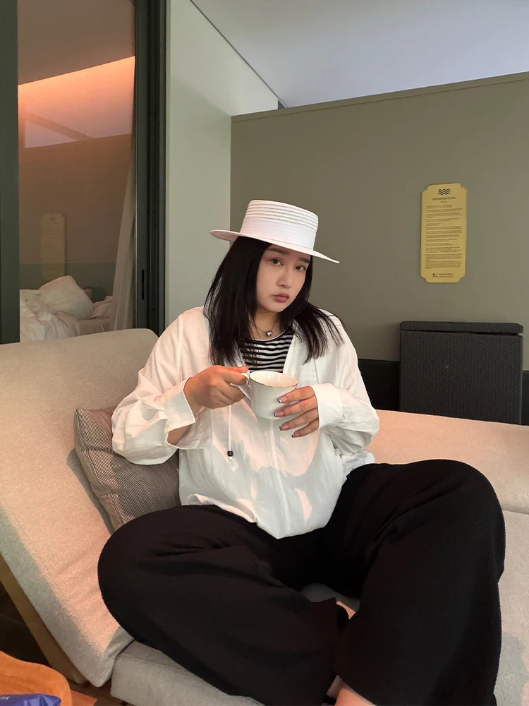 

Свободная повседневная куртка-рубашка в стиле пэчворк с цветовыми блоками, имитация двухслойности, весна-лето, женская модная верхняя одежда больших размеров