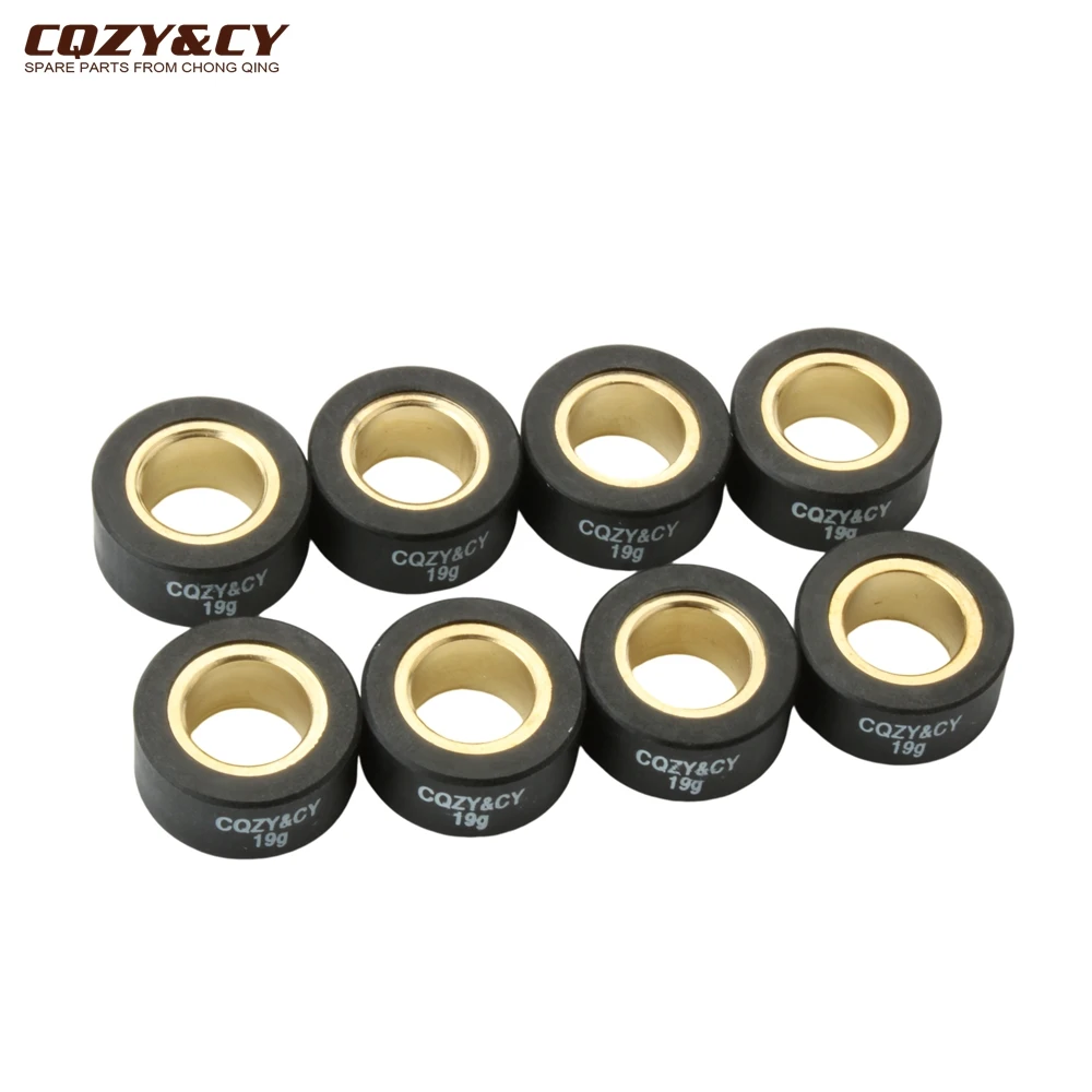 8pc AN250 AN400 Variator Racing Roller Weights 19g 26x13mm For Suzuki Burgman250 Burgman 400 Skywave Scooter Motorcycle