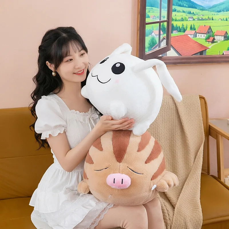 New Digimon Tokomon Butenokomon Plush Toy Cute White Winged Beast Pig Stuffed Doll Soft Fluffy Anime Pillow Gift for Fans