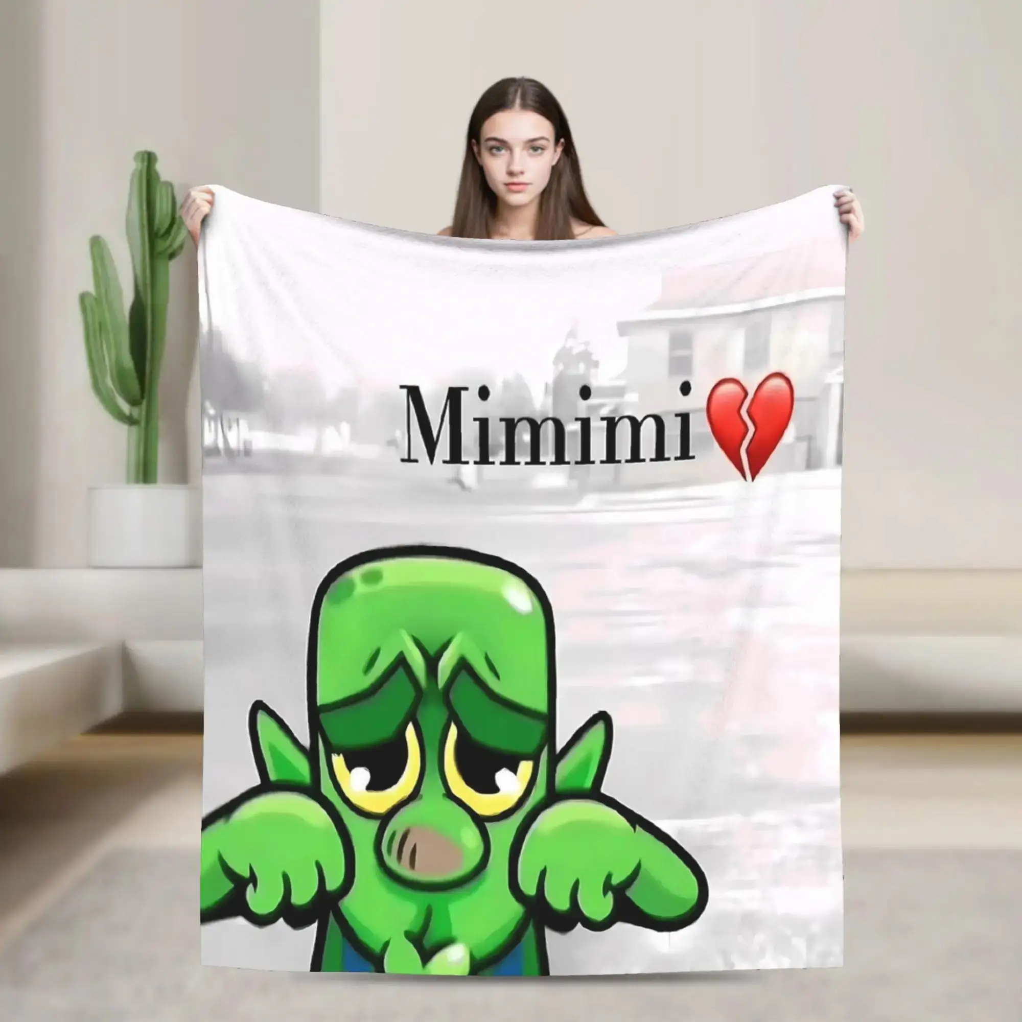 

Фланелевое одеяло Mimimi Crying Goblin Clash Royale для весны и осени, многофункциональный теплый плед для дома и офиса