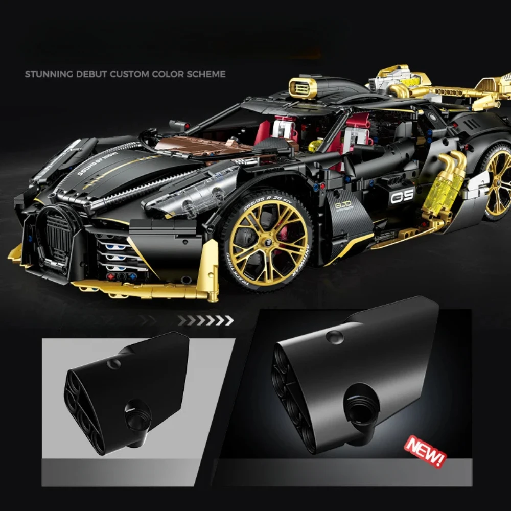 MOC التقنية التحكم عن بعد سيارة رياضية اللبنات نموذج 1:8 مقياس مركبة الطوب الجمعية سطح المكتب لعب للبنين هدية مجموعة #3