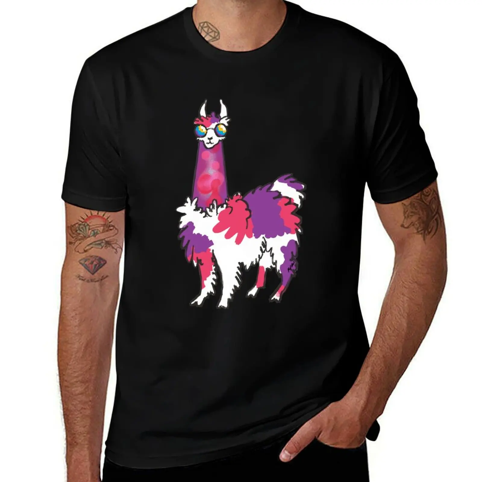

Llama Llava Llamp T-Shirt man t shirt cotton high quality g man t shirts for men T-Shirt