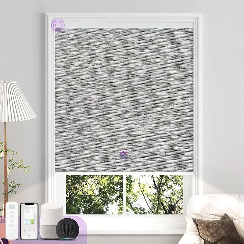 2026 Custom-made Shades Various Fabric Connect Phone Compatible Google Home, Siri to Control Motorized Roller Blinds For Windows