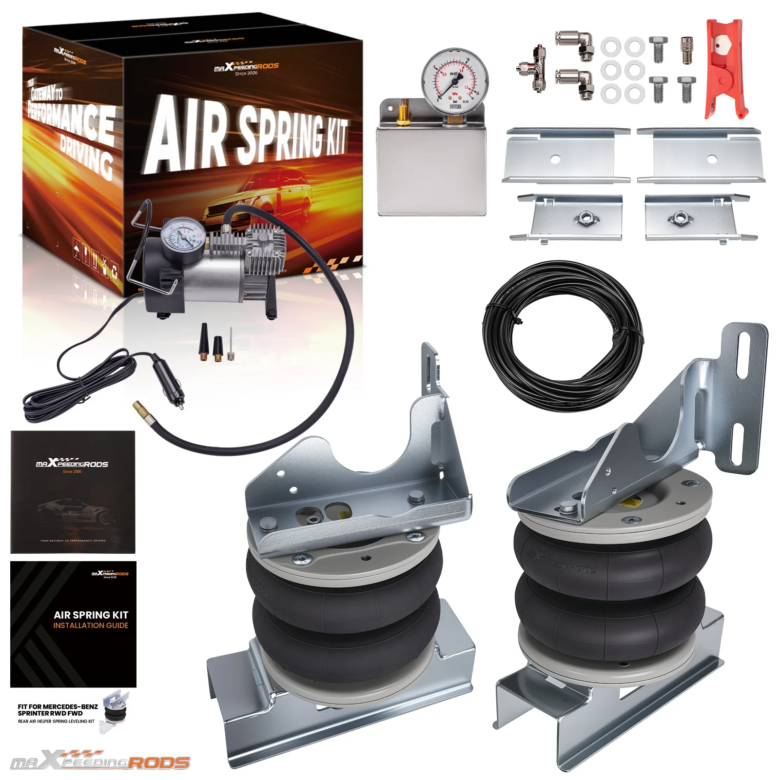 

Air Suspension With Compressor For Mercedes-Benz Sprinter 06-20 8800LB