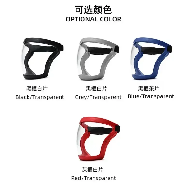 HD Safety Glasses, Reusable Dustproof Anti - fog Kitchen Protection Anti - splash Mask With Filters, Transparent Full Faceshield