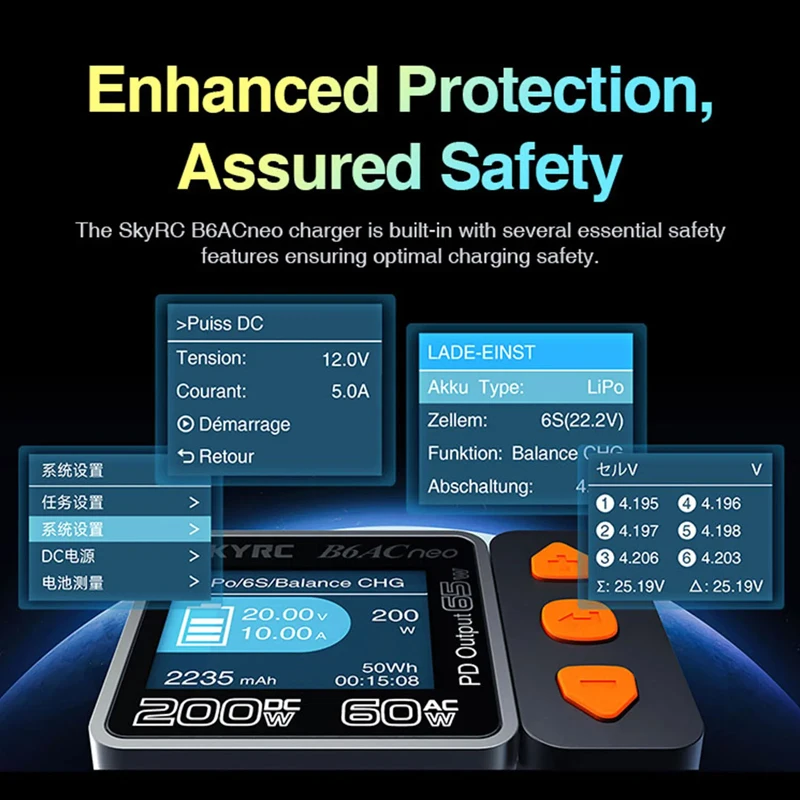 Nowa inteligentna ładowarka SkyRC B6ACneo Ładowarka do utrzymywania równowagi akumulatora LiPo Ładowarka B6AC Neo AC/DC do samochodów RC Łódź