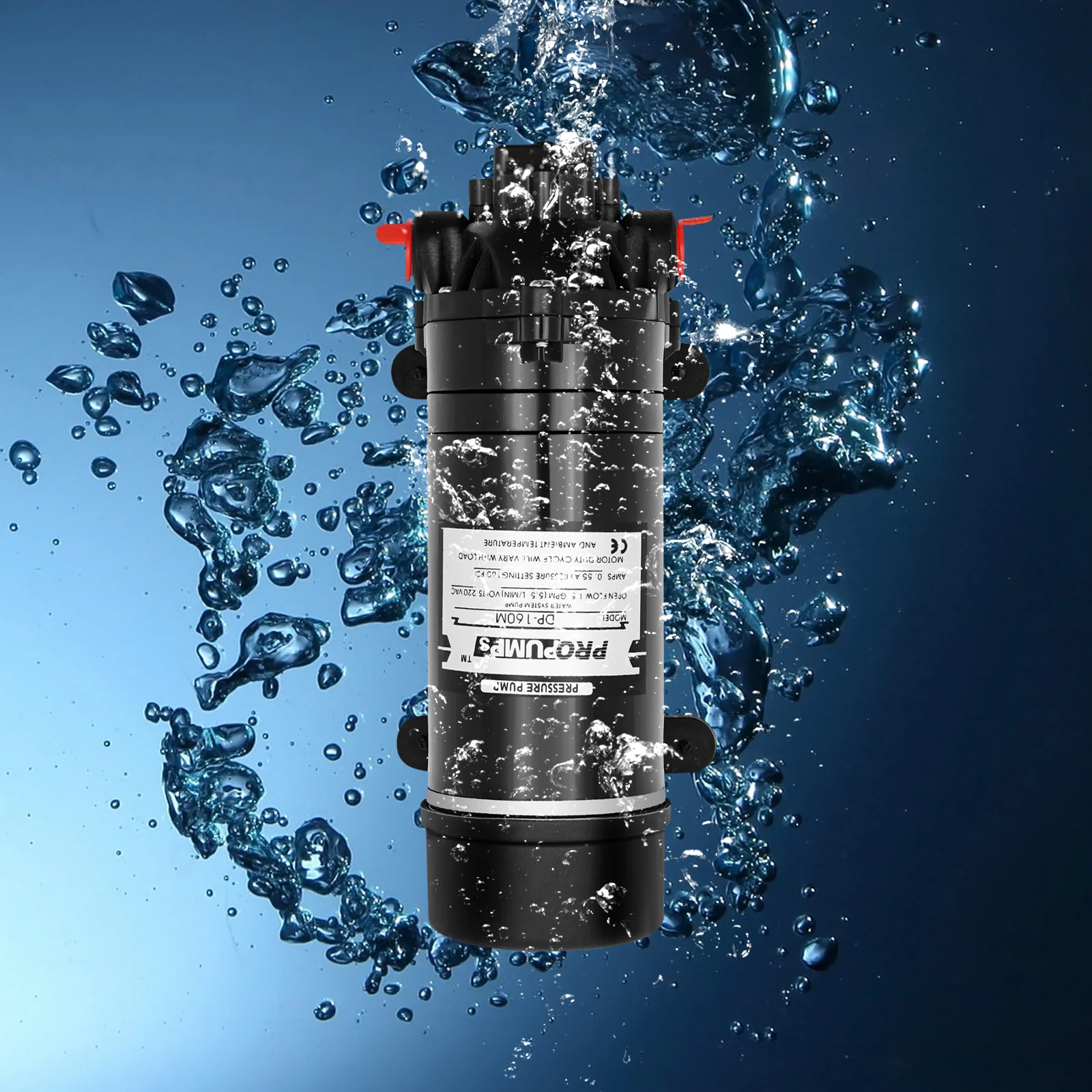 120W 160PSI Elektrische Wasserförderpumpe 1,4 GPM Selbstansaugende Membranpumpe für Hochdruckreiniger, Wohnmobile und landwirtschaftliche Sprühgeräte – Detail 25