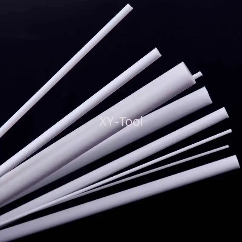 ABS Bar Plastic Solid Round Rods DIY Handmade Sand Table Building Model Decoration Material 1.5mm 2mm 3mm 4mm 5mm 6mm 8mm 10mm