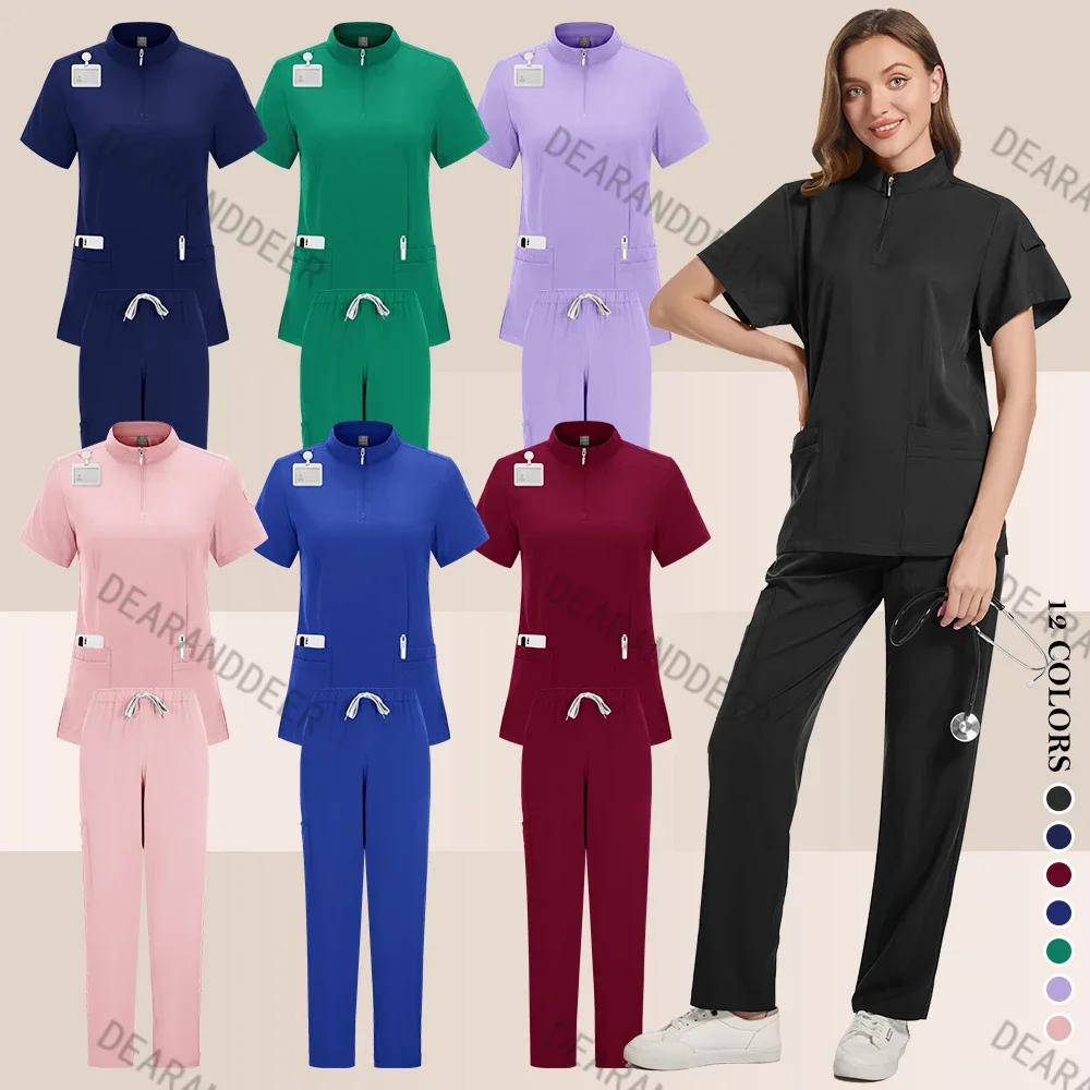 New anti-wrinkle soft suit care work clothes beauty salon dental clinic pet hospital doctor medical uniform clinical surgery set