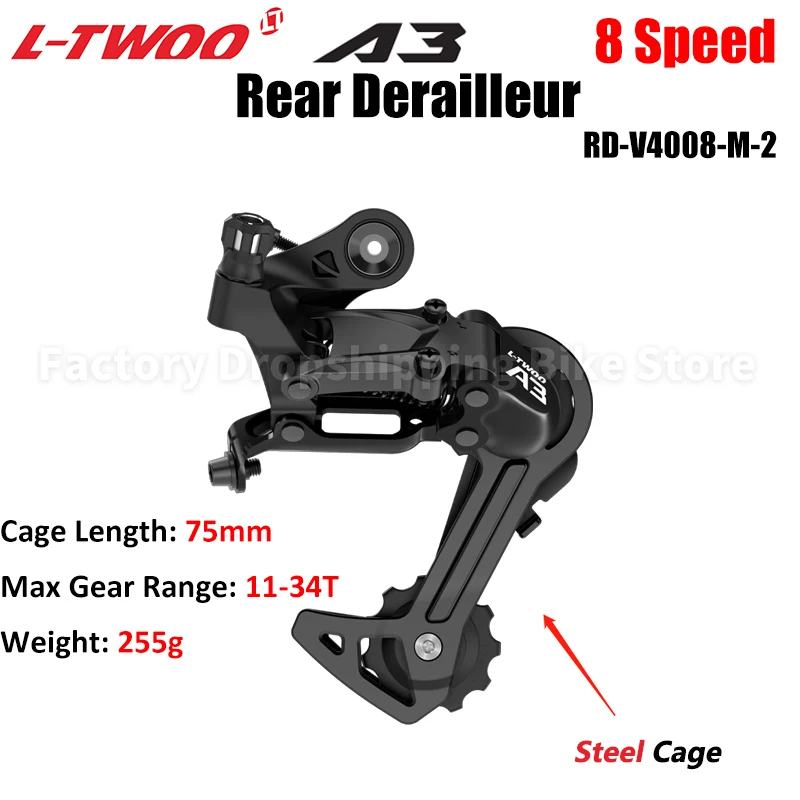 LTWOO MTB Bike A3 1x8 Speed Derailleur Kits 2:1 Tech Compatible Shimano X8 Chains BANBOK 32T/34T/36T Cassette Bicycle Parts