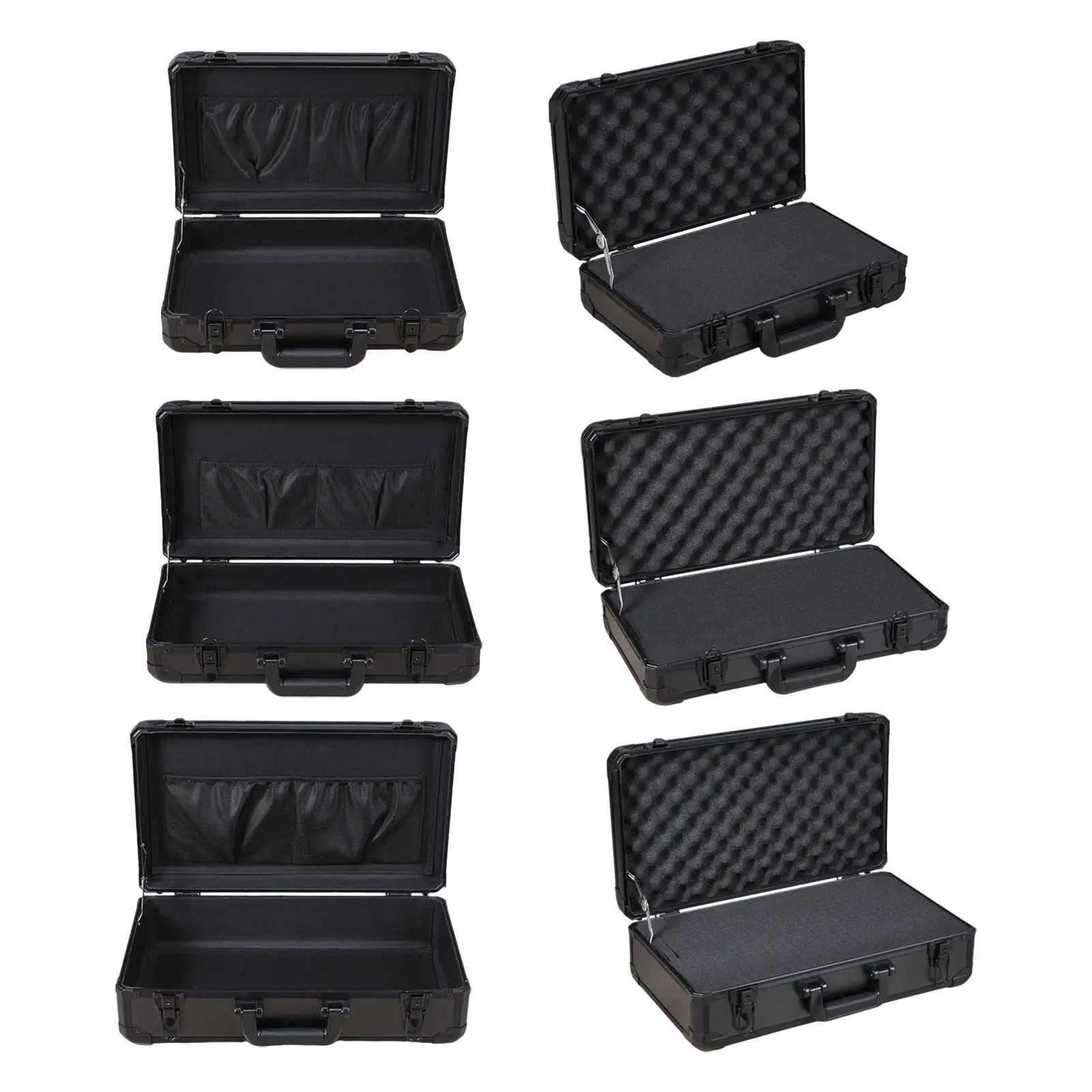Protector Hard Case with Mesh Pocket Suitcase Carrier Handheld Portable Tool Box for Equipment Wrench Test Instruments Outdoor