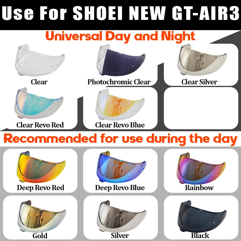 

For SHOEI GT AIR 3 CNS-1C Photochromic Motorcycle Full Face Shield Helmet Visor Anti-Fog Quick Release Multiple color options