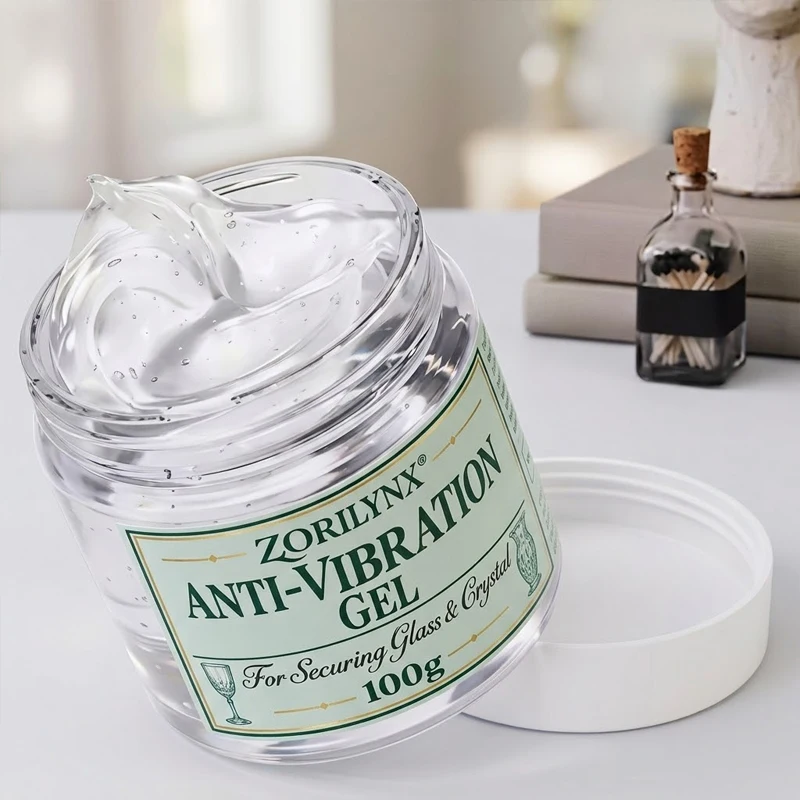 Anti Vibration Gel Clear Removable Adhesive Putty for Securing Glass Crystal Vase Figurines Collectibles 100g - ZORILYNX