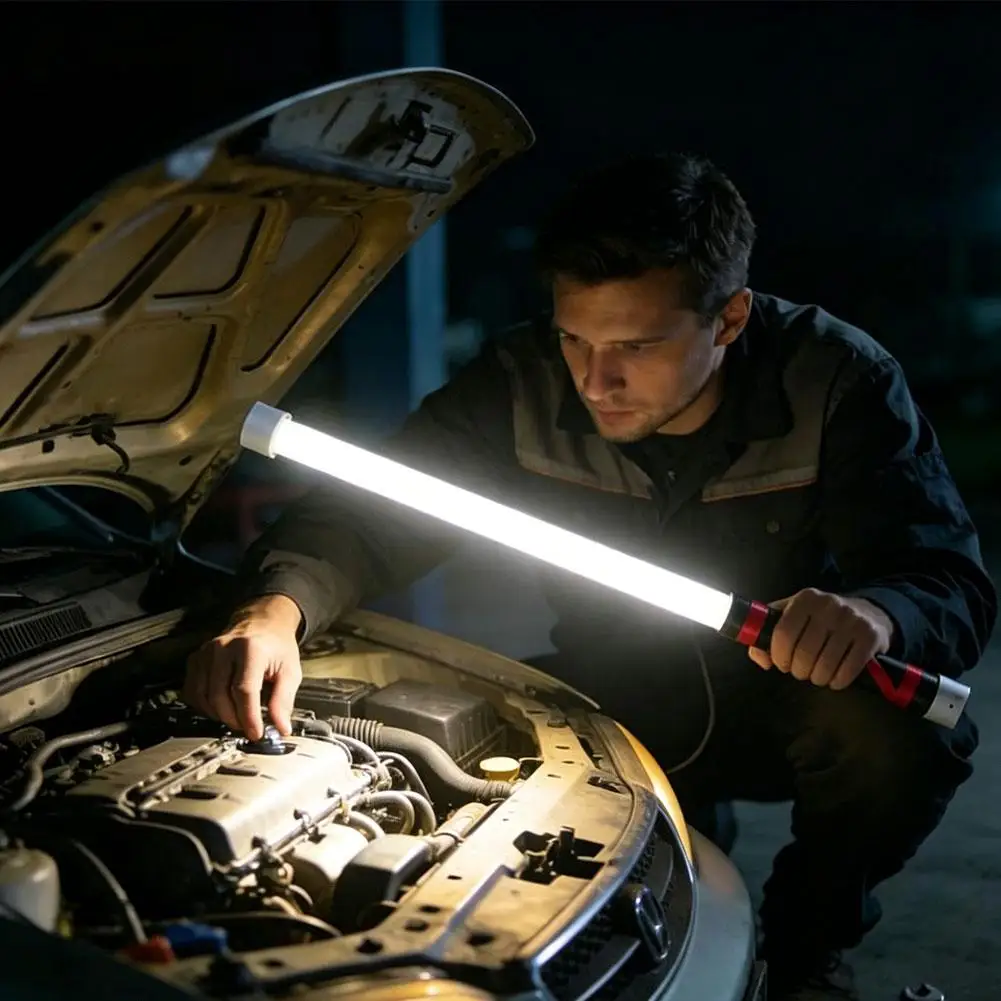 New Flexible LED Flashlight Stick Bendable Work Light for Mechanics, Car Repairs, Inspections Rechargeable Flashlight