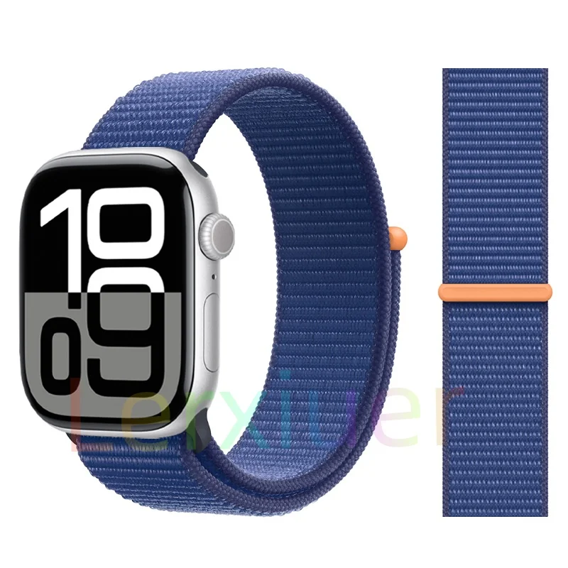 Nylon-Schlaufenarmband für Apple Watch-Armbänder 46 mm 44 mm 45 mm 40 mm 41 mm 42 mm Armband iWatch Serie 11 10 9 SE 8 7 6 5 4 Ultra 3 2 49 mm