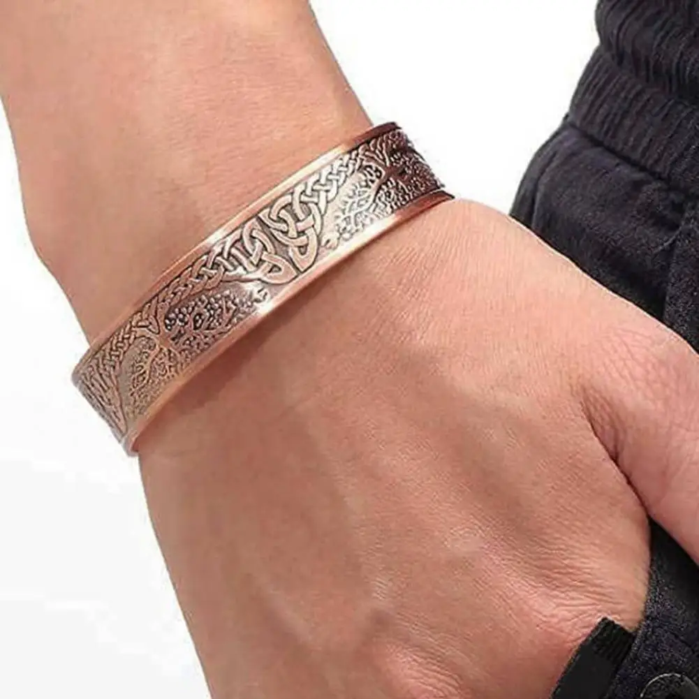 Adjustable Cuff Bracelet Adjustable Open Cuff Bracelet for Women Zinc Alloy Bangle for Muscle Tension Relief Fatigue Reduction