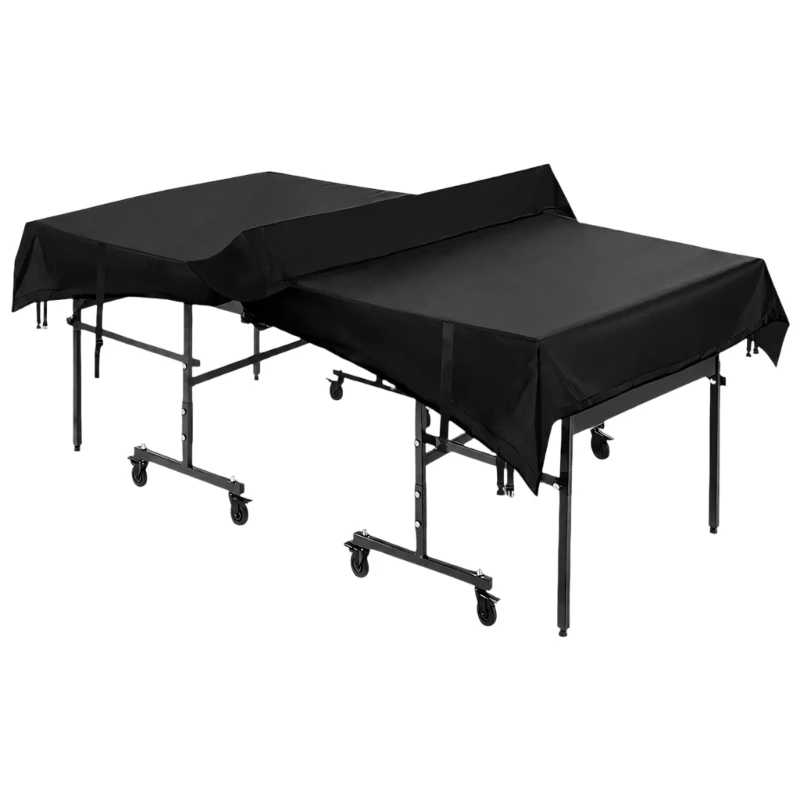 Flexible Table Tennis Table Cover for Patio, Balcony, Garage and Indoor Storage, with Retaining Features and Support for J0MC