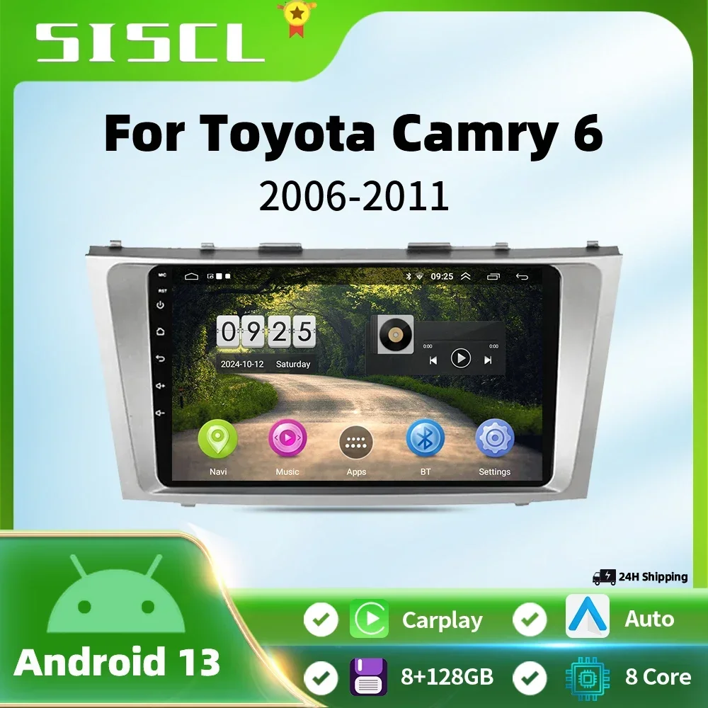 

4G Carplay Car Radio For Toyota Camry 6 XV 40 50 2006 - 2011 Android Auto Multimedia Video Player Navigation Stereo GPS 2Din DVD