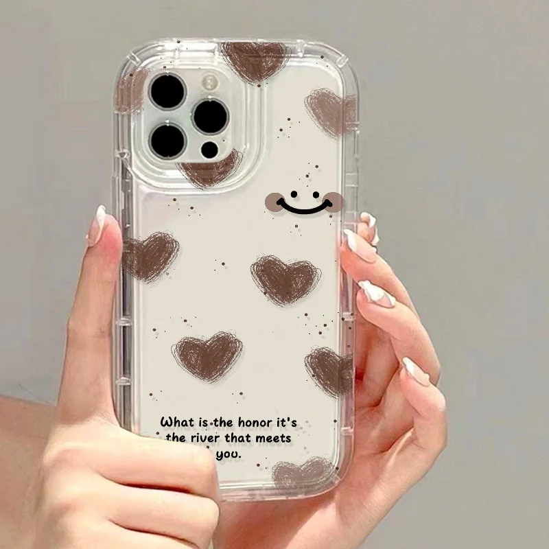 Love Heart Smile Phone Case For OPPO Realme C53 C21Y C25Y C55 C25S 8 9 Pro 9i 8i 10Case Reno 7 8 6 5 Lite 7Z 8Z Silicone Cover