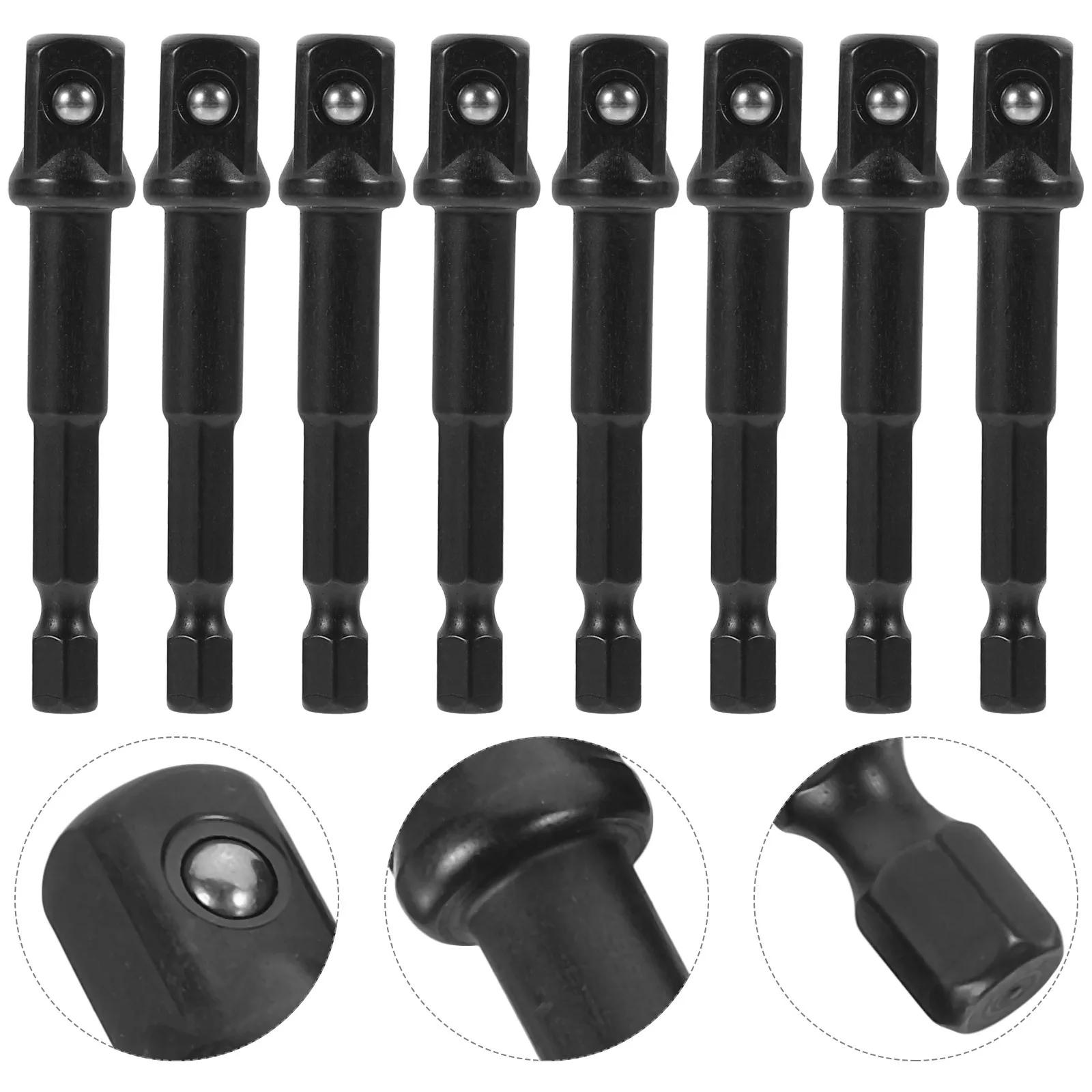

1 Set 3/8 Inch Socket Adapter 10Mm Square To 6.3Mm Hex Shank For Impact Driver Drill Bit Tool Extension Socket Adapter Drill