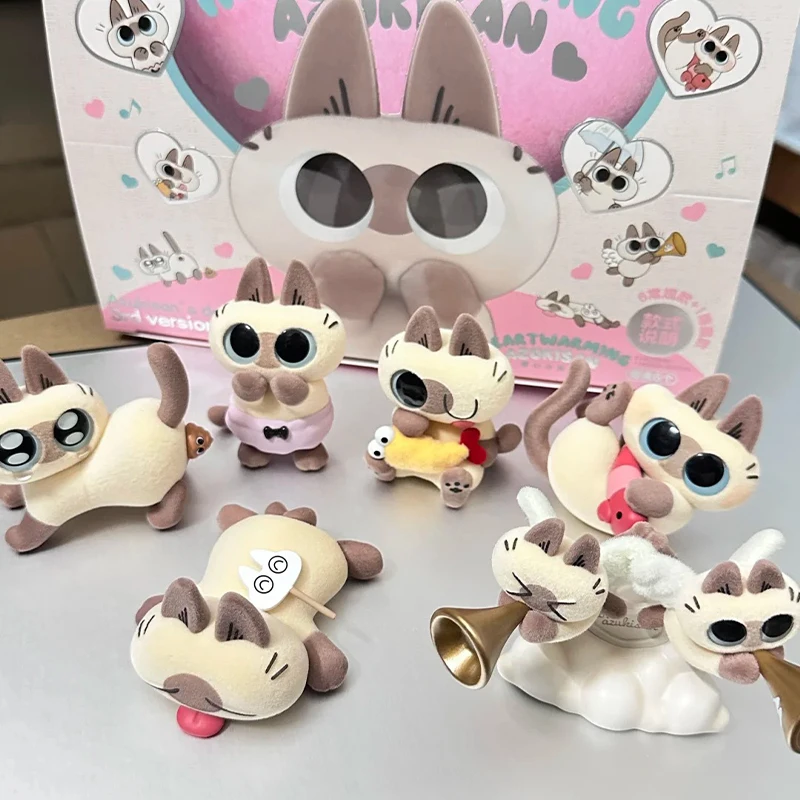 Azukisan'S Daily Life 3rd Series Blind Box Siamese Cat  Heartwarming Azukisan Mystery Box Cute Anime Figures Model Cute Toys