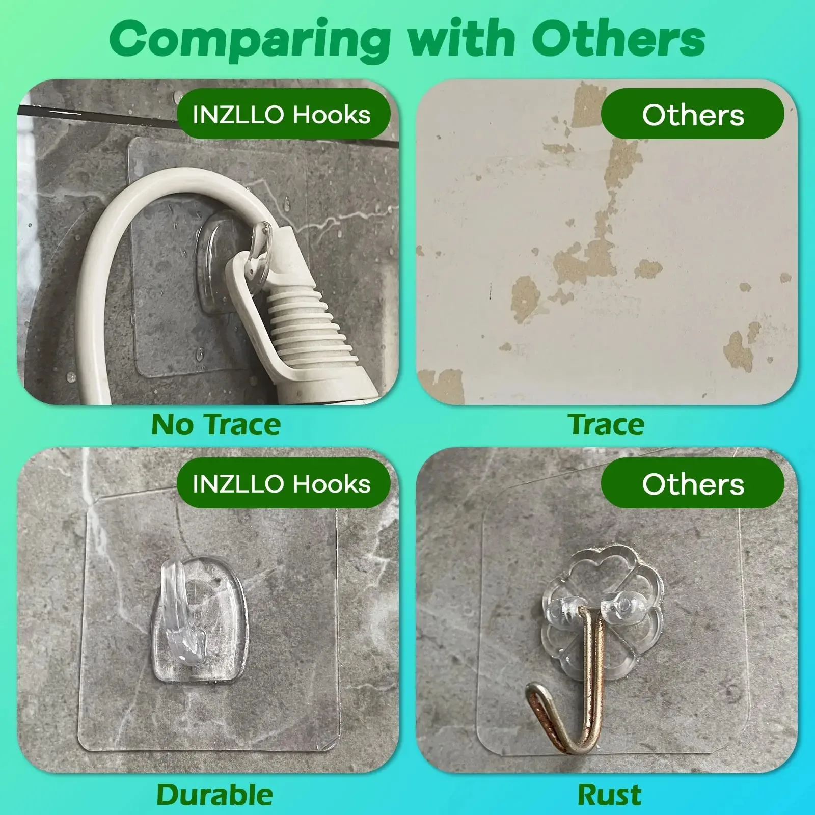5-20PCS Adhesive Plastic Clear Utility Hooks Transparent Hook for The Drill-Free Wall Waterproof Key Wall Hooks  2026