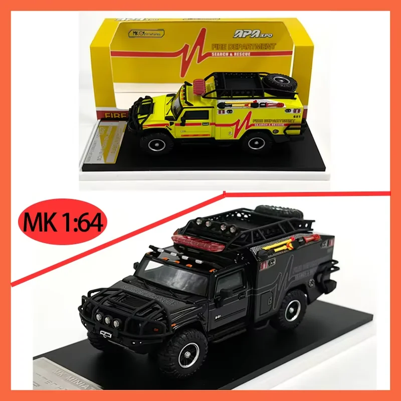 

MK 1:64 Scale H2 Alloy Simulation Car Model Static Collection Decorated Holiday Gifts Toys Souvenir Gift