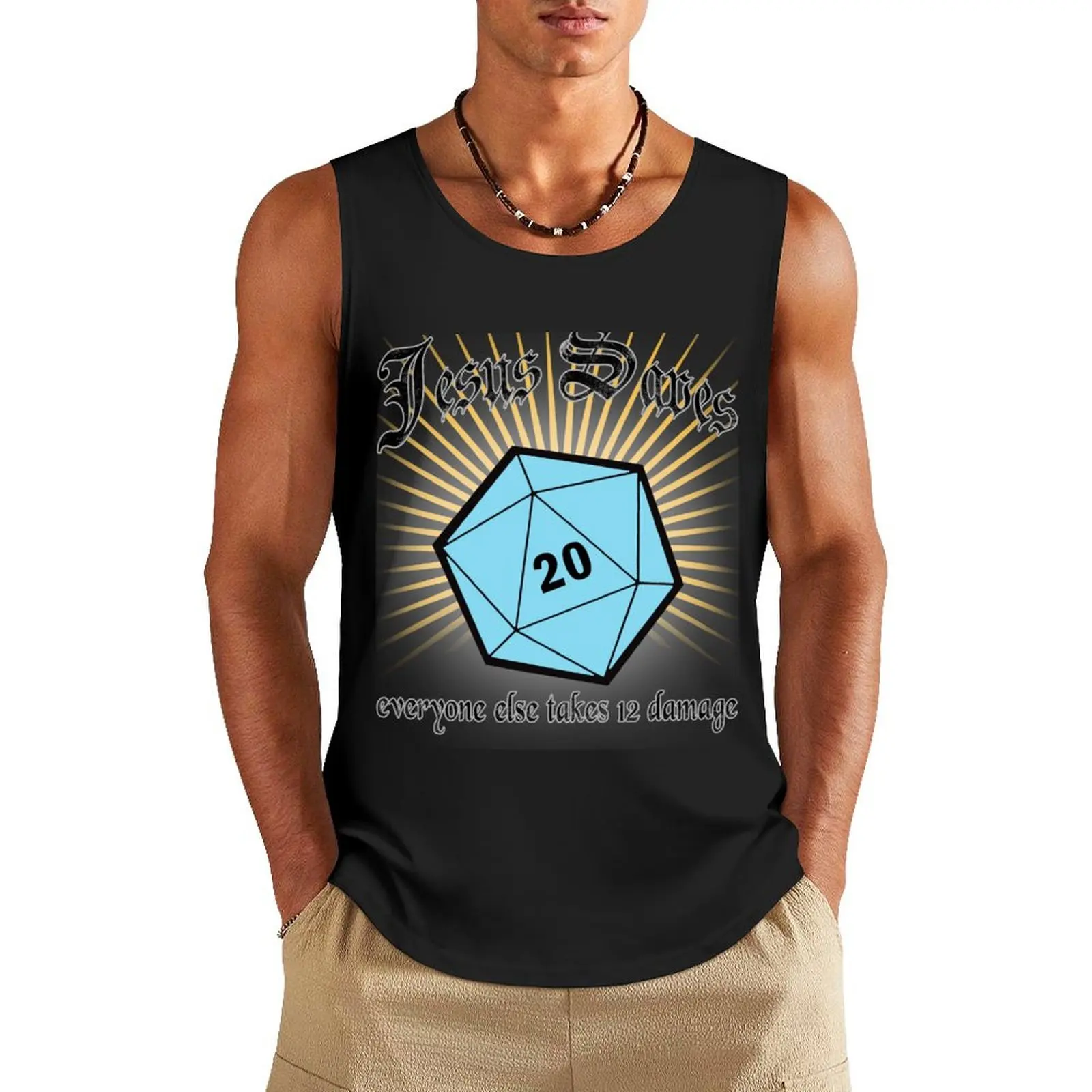 

Jesus Saves Tank Top men gym Men gym sportswear