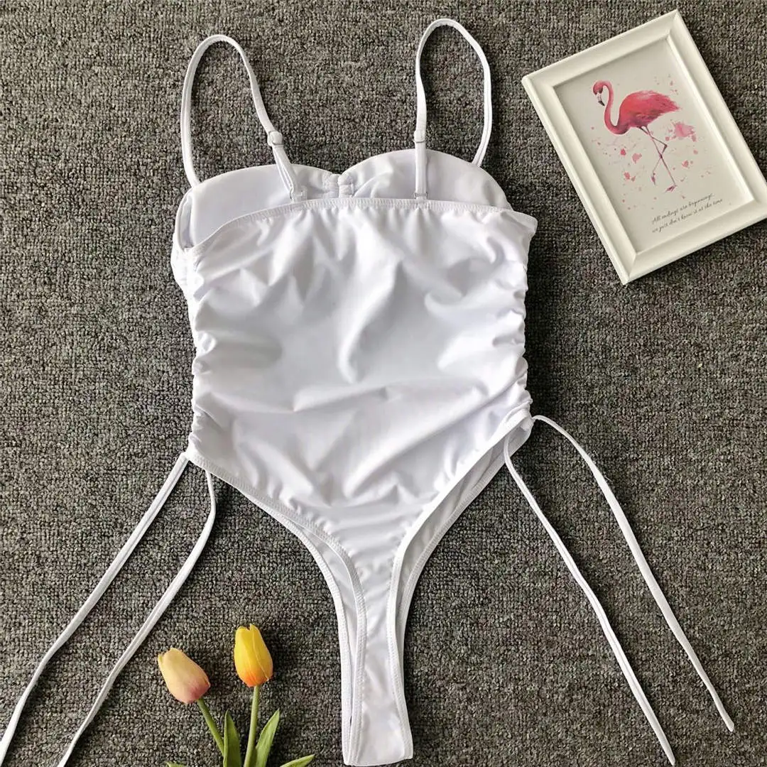 Sexy, mit Schnürung versehener, bauchfreier Monokini-Badeanzug, einteiliger Badeanzug für Damen, Badebekleidung, Damen-Badeanzug mit Leopardenmuster, String-Badehose, Badebekleidung, V1290. – Detail 34