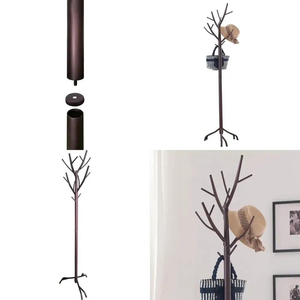 

Bronze Freestanding Metal Tree Coat and Hat Rack with Branches