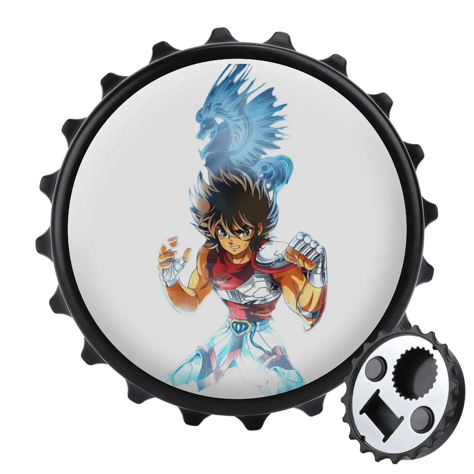 فتاحة زجاجات مغناطيسية للثلاجة، مادة سبيكة جذابة مغناطيسية، تخصيص سانت سيا البرونزية سانت بيغاسوس سيا #1