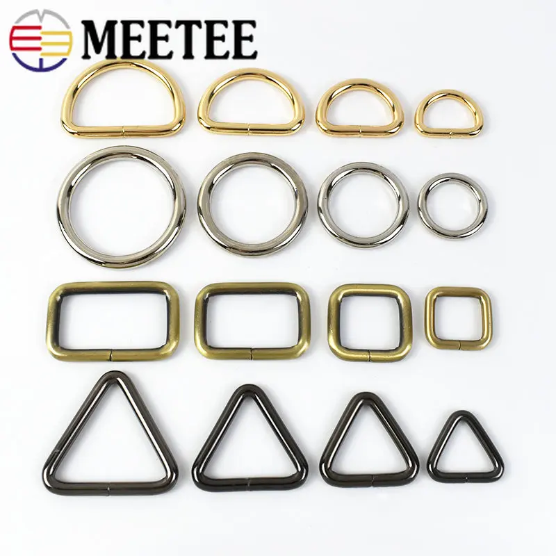 4Pcs 20-38mm Metal O D Ring Buckle Backpack Strap Adjuster Buckles Webbing Clothes Clasp Leather Craft Hooks DIY Accessories