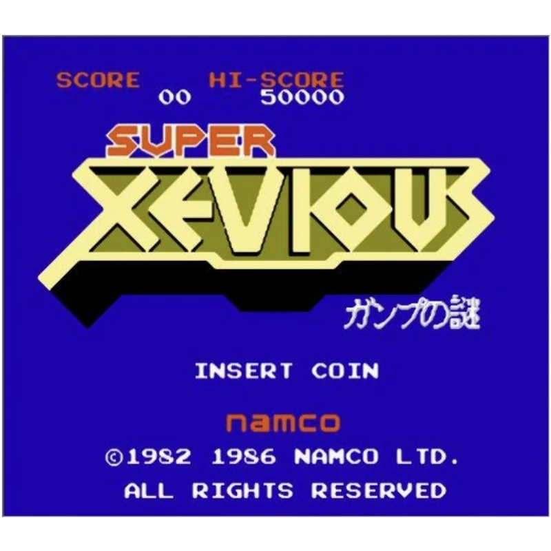 VS. Super Xevious 8Bit Retro Game Cartridge for NES Console 72Pins Video Game Card