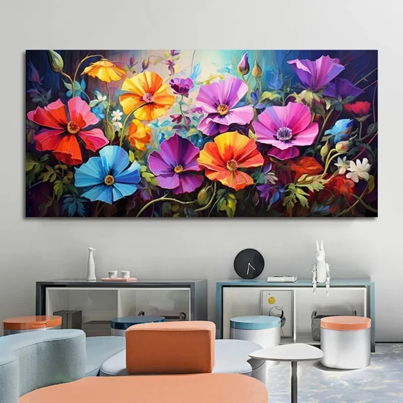 Large Red Yellow Poppy Fields Diamond Painting Cross Stitch  Beautiful Lily Flowers Garden 5D Diy Full Mosaic Embroidery Picture