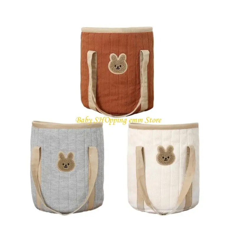 

23GD Diaper Bag Splashproof Travel Storage Bag Lightweight Embroidered Rabbit Handbag