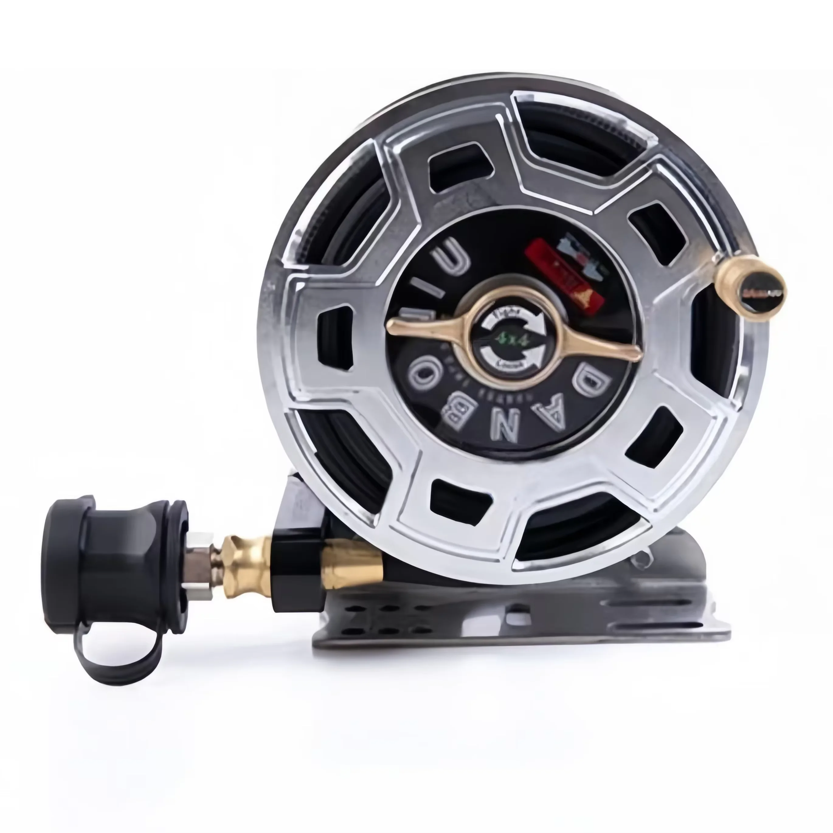 Qualità per tutti i terreni con avvolgitubo per pompa d'aria retrattile