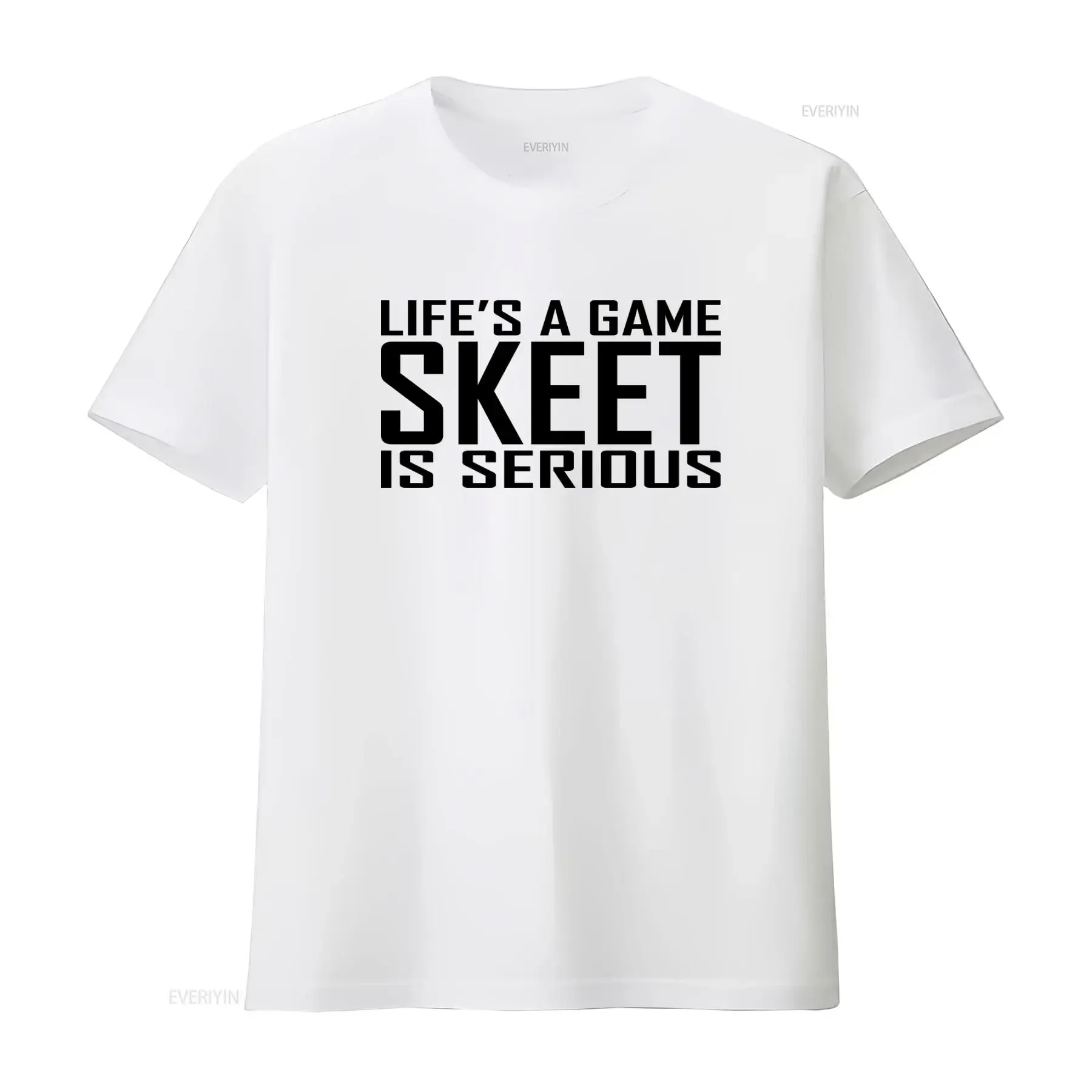 Life's A Game Skeet Is Serious Bird Clay Pigeon Shooting T Shirt vintage Washed fashion Stylish Slightly Versatile streetwear