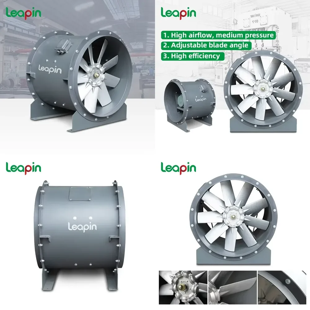 

Foshan Leapin Smoke Ventilation Exhaust Tube Explosion Proof Industrial Axial Flow Fans With 380v Ac Motor