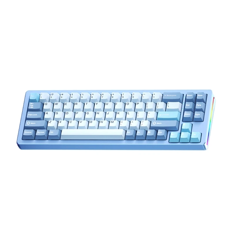 M71 71Keys Gaming Keyboard TypeC Wire Mechanical Keyboard BT5.0 2.4Ghz RGB Light Hot-Swap Keypad Gasket Structure