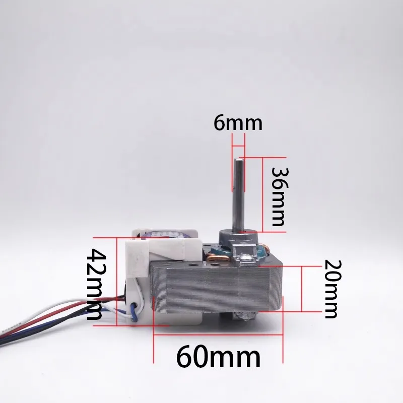 YJ60-20 shielded pole motor electric fan with circulating fan single-phase shielded pole asynchronous motor 220V motor 4-wire