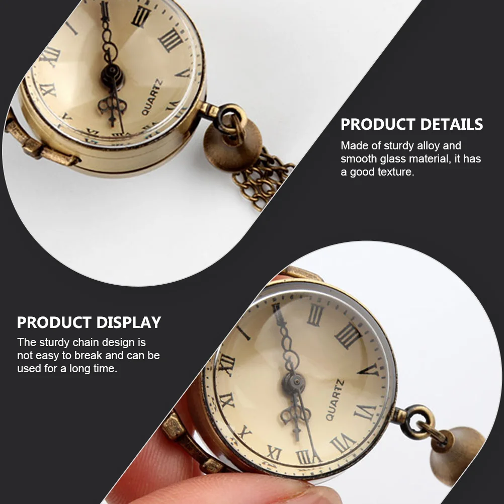 นาฬิกาพกแบบแขวนเอวสไตล์วินเทจ 1 ชิ้น นาฬิกาควอตซ์ย้อนยุคพร้อมสายโซ่ จี้ตกแต่งเสื้อผ้า นาฬิกาแบบแขวน