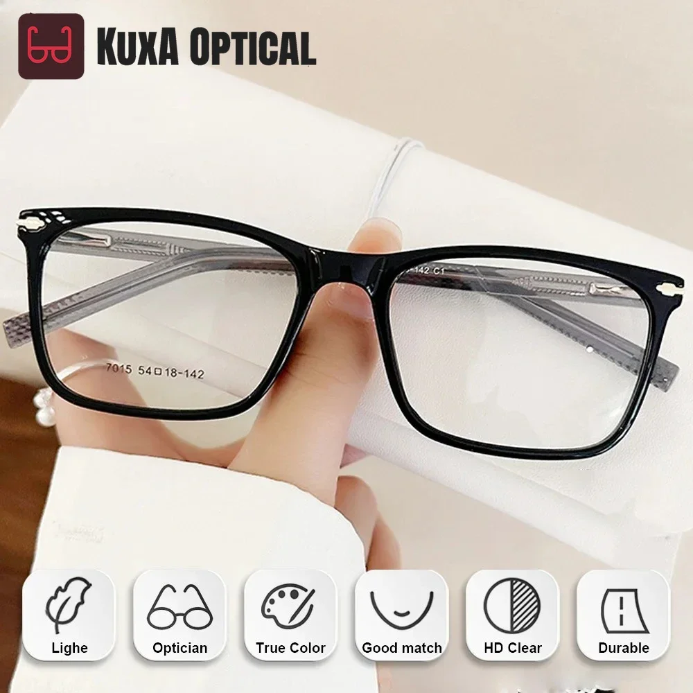 

XUKA Simple Glasses Women Photochromic Myopia Geometric Design Anti Blue Light Prescription Optical Progressive Office Eyewe