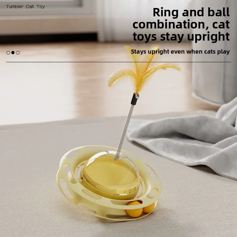 

Интерактивная игрушка-дразнилка с перьями и колокольчиком, нескользящая, прочная, для котят, от скуки, устойчивая к жеванию, товары для животных