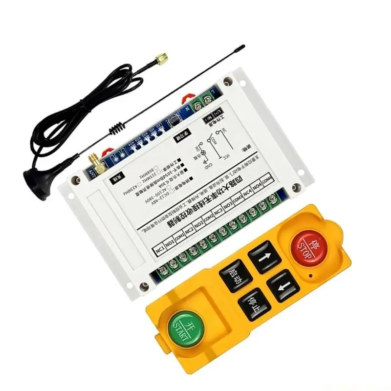 E56B DC12-48V 433/315Mhz 4 Channel Relays Wireless Remote Control Switches for Garage