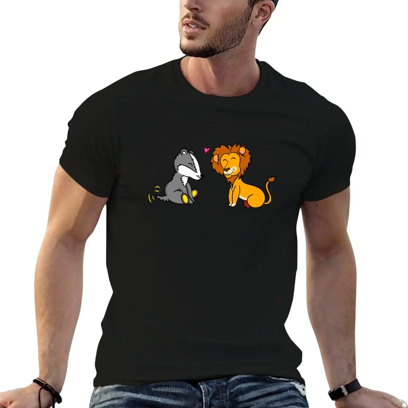 

shirts and Badger print custom cotton t shirt Pair T-Shirt 100% t Lion