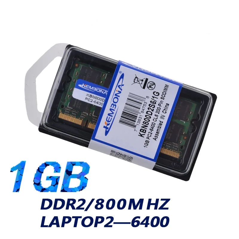 KEMBONA full compatible notebook laptop pc6400 ram ddr2 1GB 800mhz  so dimm