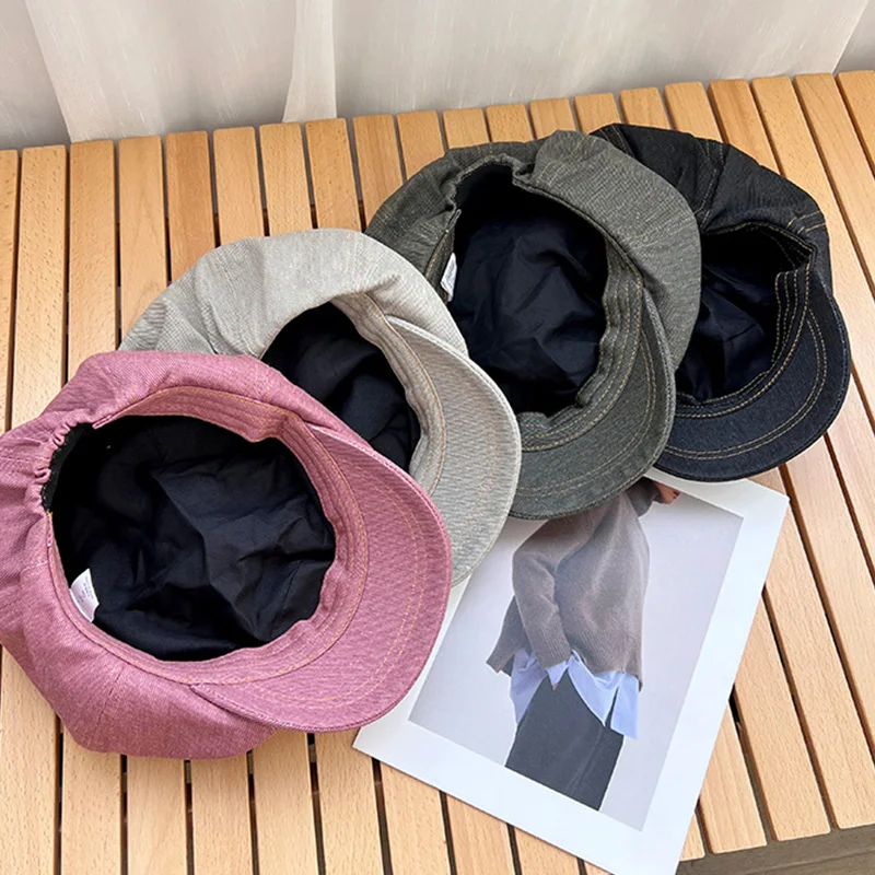 Cloud Top Octagonal Beret Hat Women Cotton Berets Spring Summer Casual Versatile Painter Visors Girls Korea Vintage Newsboy Cap